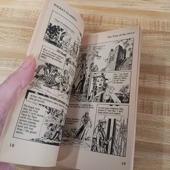 The Turn Of The Screw Henry James 1984 B&W Pocket Classics Comic Paperback VTG - Picture 8 of 10